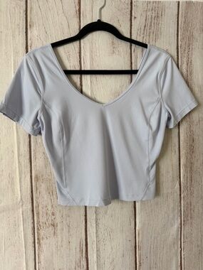 Lululemon Align T-Shirt Light Blue Short Sleeve Crop Top